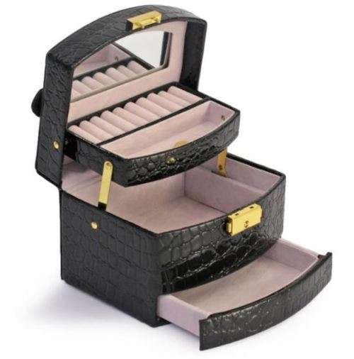 JEWELLERY CASE BOX JEWELRY STORING ORGANISING TRAVEL HOME GIFTS MEDOODI TRAVEL MEDOODI
