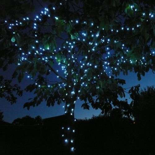 SOLAR FAIRY LIGHTS 19M 240 LED WHITE CHRISTMAS OUTDOOR DECOR LIGHTING FESTIVE DECORATIVE STRING
