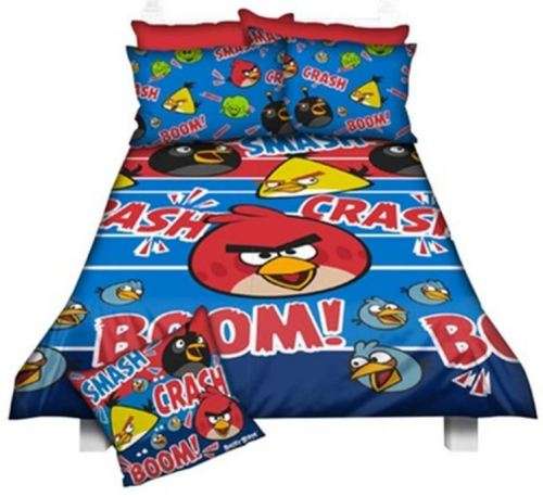 DUVET SET ANGRY BIRDS Set 3/4 - DISNEY KIDS CHARACTER LINEN BEDDING GIFTS