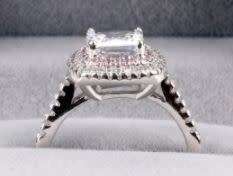 Beautiful Ring Encrusted with Pink and White Stones