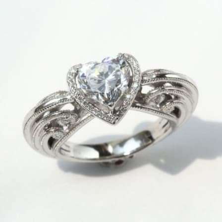 Beautiful Silver Plated White Crystal Ring