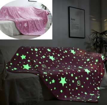 Super Soft Glow In The Dark Blanket PINK