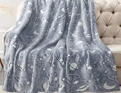 Super Soft Glow In The Dark Blanket PINK
