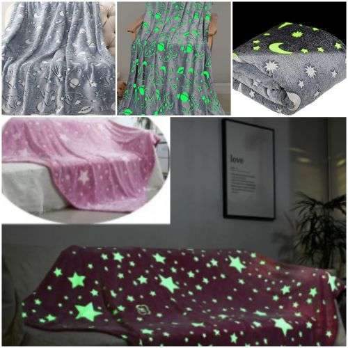 Super Soft Glow In The Dark Blanket PINK