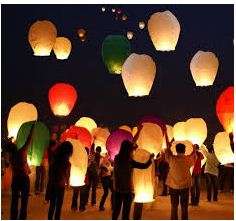 Sky Lanterns - RED. Pack of 20.