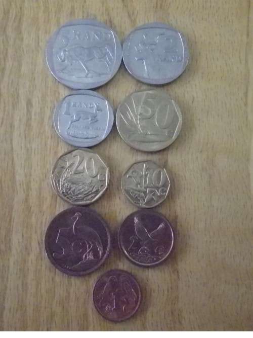 SA 1996 1c,2c,5c,10c,20c,50c,R1,R2,R5 Coat of Arms