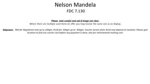 Nelson Mandela First Day Cover