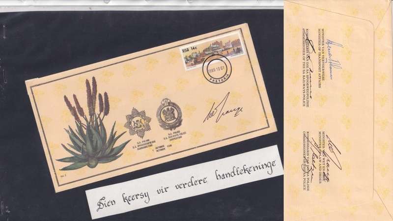 75th Anniversary of the South Africa Police Signed Covers (1913-1988)
