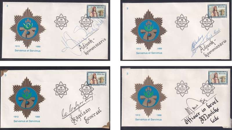 75th Anniversary of the South Africa Police Signed Covers (1913-1988)
