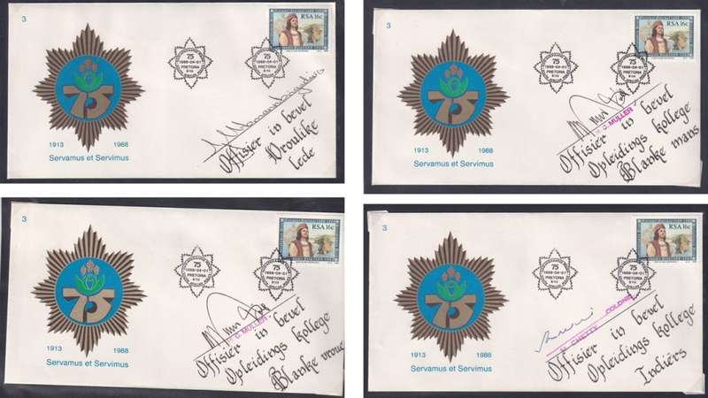 75th Anniversary of the South Africa Police Signed Covers (1913-1988)