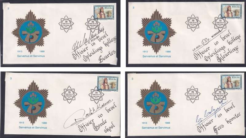75th Anniversary of the South Africa Police Signed Covers (1913-1988)