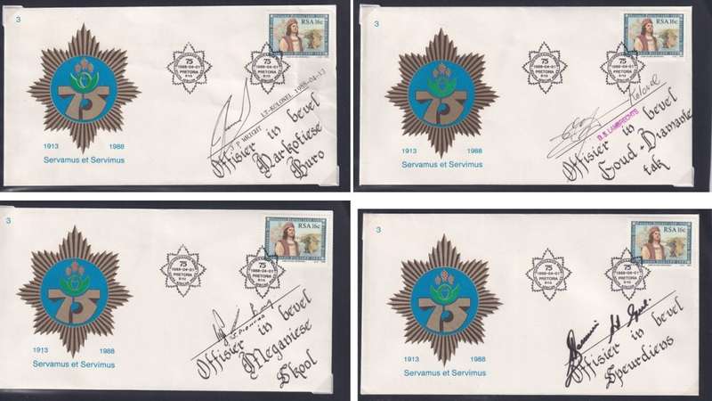 75th Anniversary of the South Africa Police Signed Covers (1913-1988)