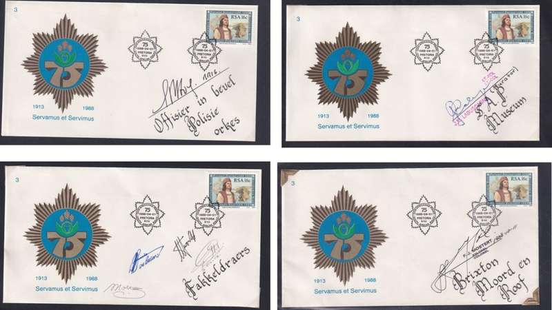 75th Anniversary of the South Africa Police Signed Covers (1913-1988)