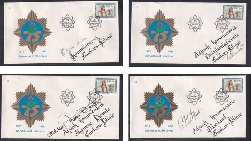 75th Anniversary of the South Africa Police Signed Covers (1913-1988)