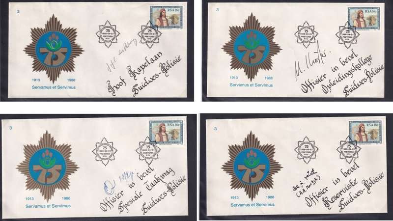 75th Anniversary of the South Africa Police Signed Covers (1913-1988)