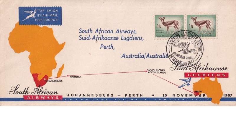 Air mail South Africa, Perth Australia.