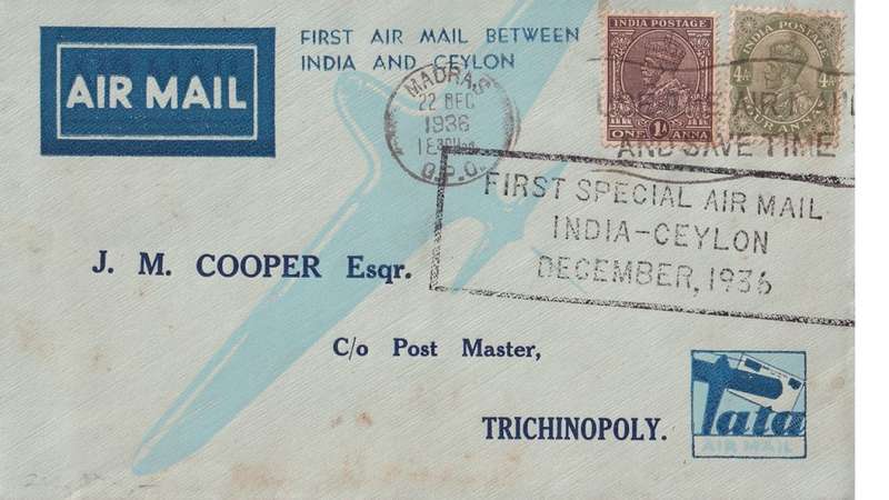 Air Mail India, Ceylon.