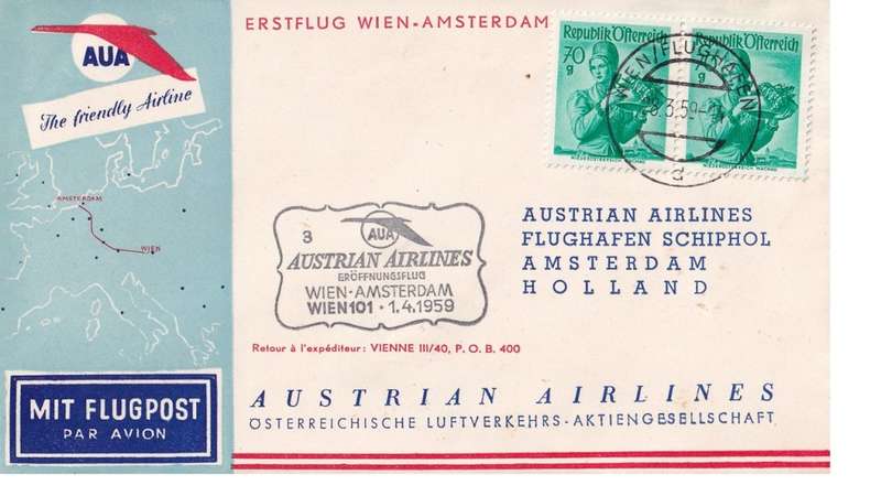 Airline Austrian, Amsterdam.