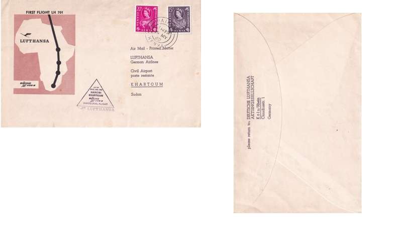 Air Mail, Kenia, Uganda, Khartour.
