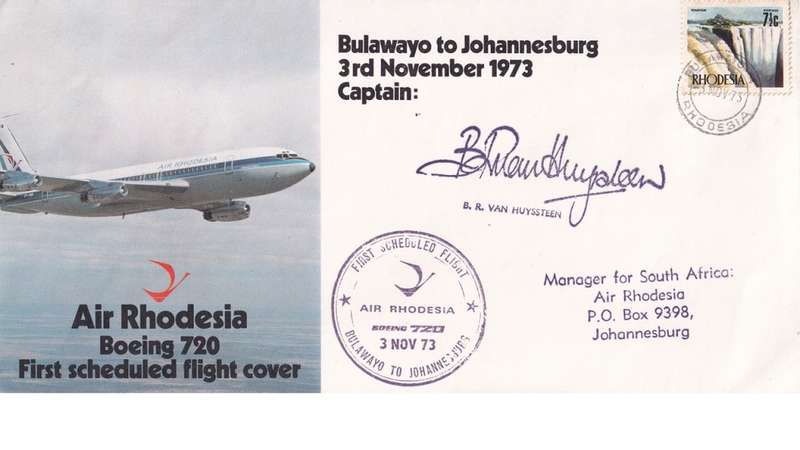 First Air Mail Rhodesia, JHB.