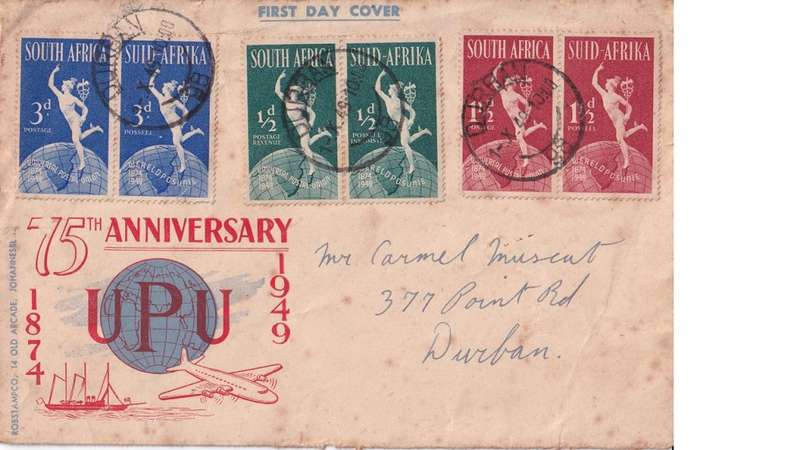 First Day Cover, 75th Anniversary, South Africa.