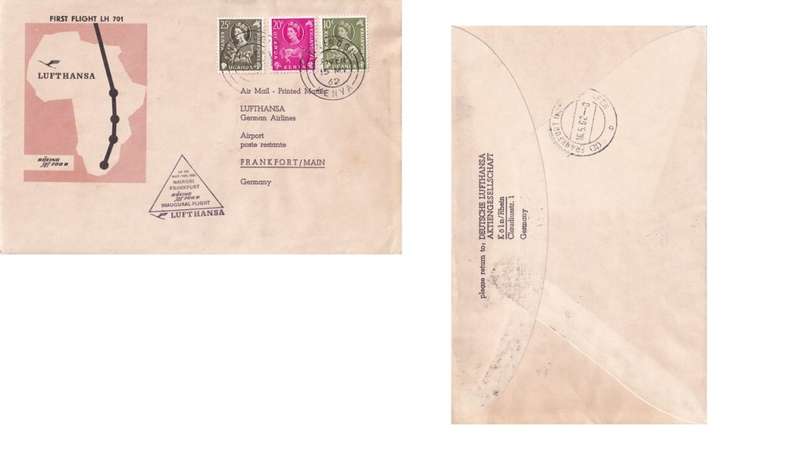 Air Mail Uganda, Kenya, Tanganyika, Germany.