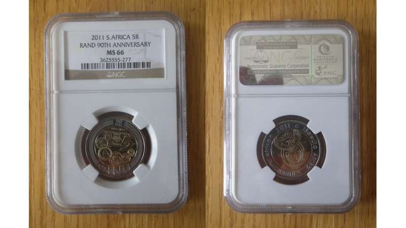 Nelson Mandela and Inauguration proof coins.