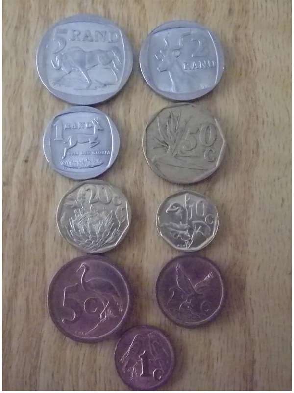 (1995 Coat of Arms, bronze, nickel, copper plated steel coins.1c.2c.5c.10c.20c.50c.R1.R2.R5) R45