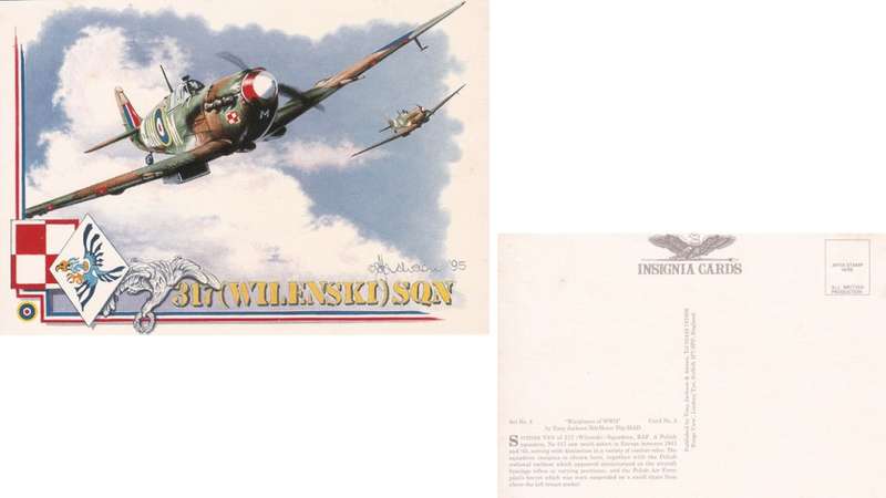 Germany Insignia Card of ww11 Tony Jackson. 317 SQN