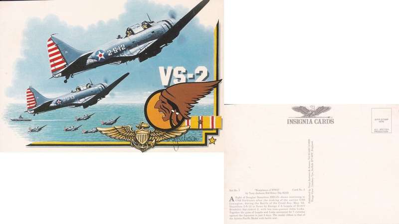Germany Insignia Card of ww11 Tony Jackson. VS-2