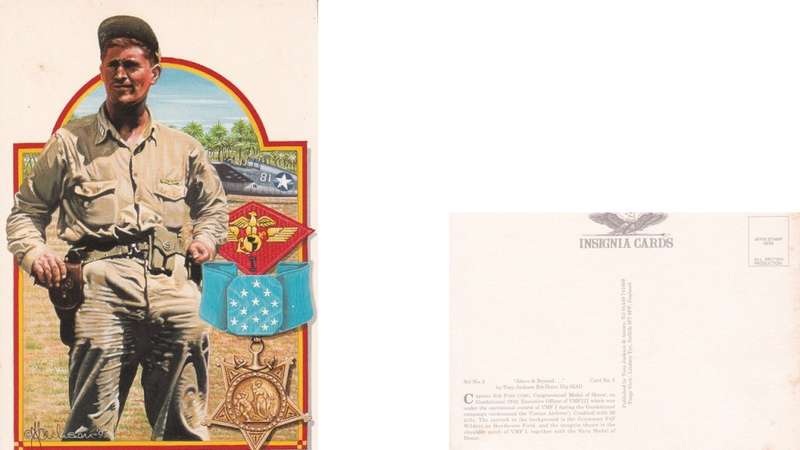 Germany Insignia Card of ww11 Tony Jackson. J Foss