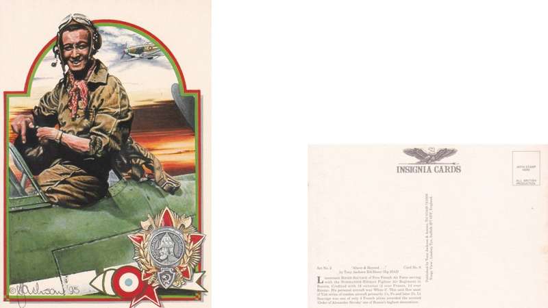 French insignia card. R Sauvage.