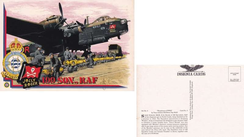 Germany Insignia Card of ww11 Tony Jackson. 911 SQN RAF