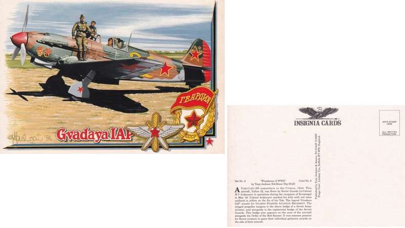 Soviet Insignia Card of ww11 Tony Jackson. Gvadaya IAP