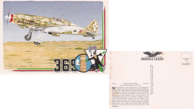 Insignia Card, Tony Jackson. MC205V Veltro
