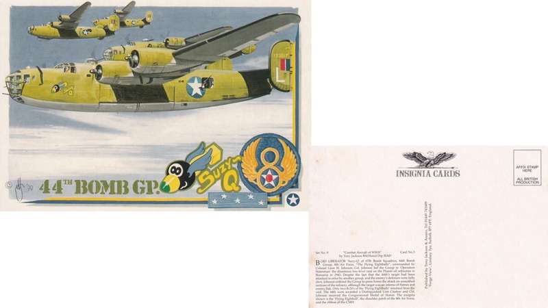 Insignia Card, Tony Jackson. 44THBOMB GP