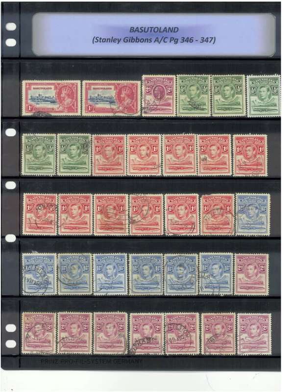 Basutoland Stamps without the black covers.