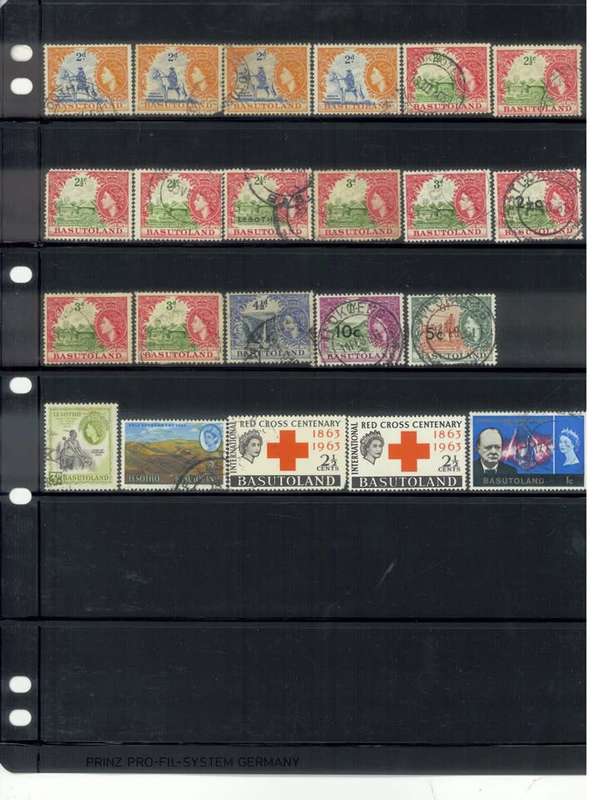 Basutoland Stamps without the black covers.