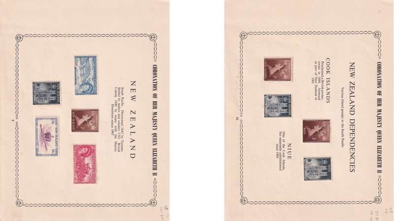 Coronation of Queen Elizabeth stamps.