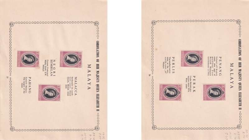Coronation of Queen Elizabeth stamps.