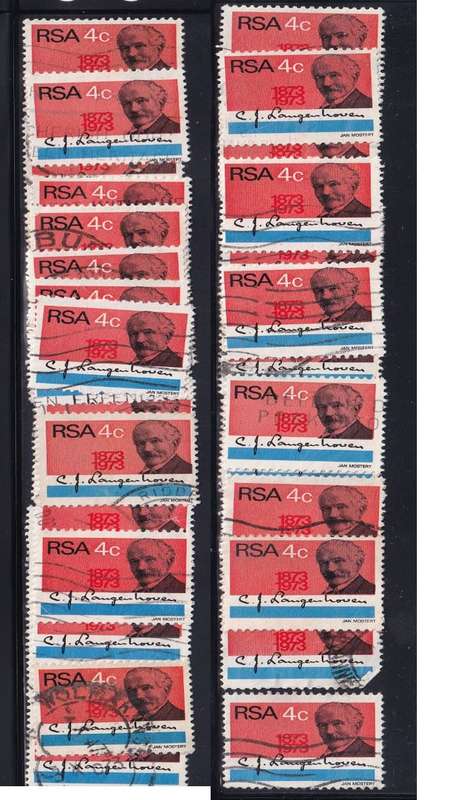 973 South Africa 4c Birth Centenary of CJ Langenhoven. .80c
