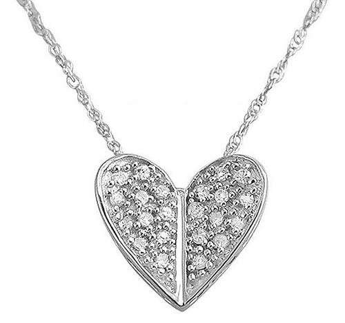 **R20,637.00** Diamond Pendant 0.205ct White Gold 10ct plus chain