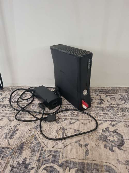 Xbox 360, headphones, controllers and games
