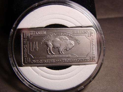 A 1/4 TROY OUNCE TITANIUM BAR