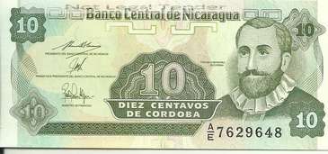 Nicaragua 10 Diez Centavos unc