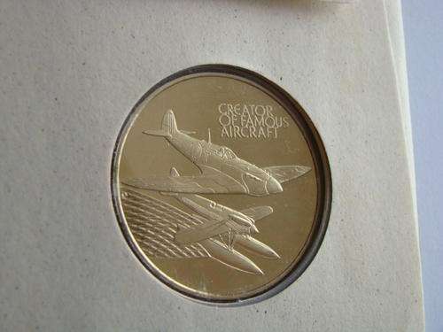 FDC with Medal Commemorating the Creator of the Spitfire Plane