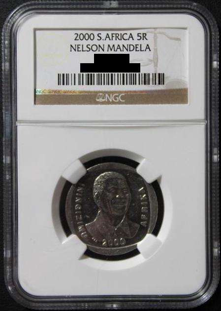 MS62 NGC GRADED - MANDELA 2000 R5 COINS