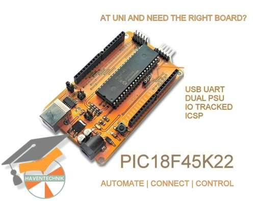 PIC18F45K22 Development Board - RADIX SEPIA