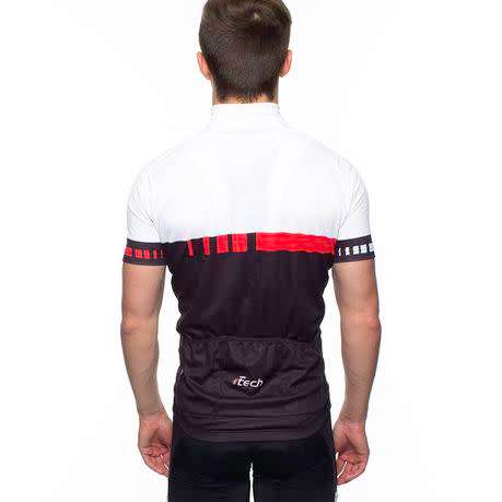 FTECH Unisex Zipline Hydrofit Jersey - Black/White XS