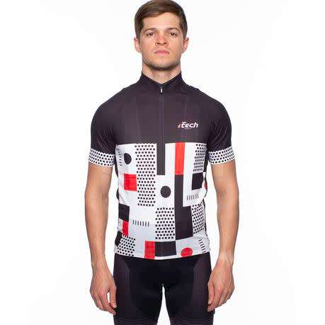 Ftech Unisex Urban Hydrofit Jersey - Black red XS